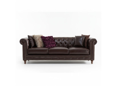 Chesterfield Bank Bank Bekleding Stof Leder Bankstel Bekleding Set 3 Zitter