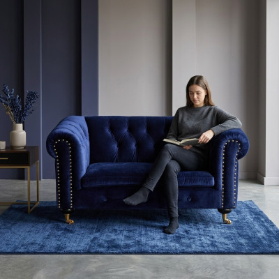 jvmoebel ® Lederen Sofa Bank - Design Bekleding Tweezits Bankstel Zwart