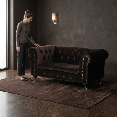 jvmoebel ® - Lederen Sofa Bankstel Royal Bruin Bekleding Tweezits Bankstel Nieuw