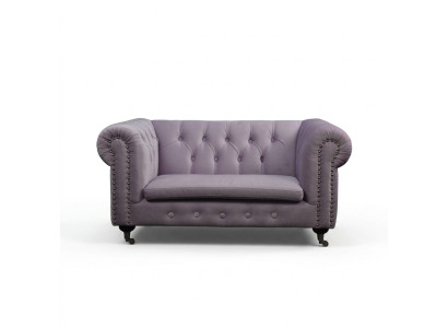 Chesterfield 2-zits Klassieke Luxe Barok en Rococo Sofa in Textiel en Leren Bank