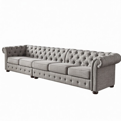 Chesterfield woonkamer gestoffeerde meubels bank bank vijfzitter textiel  Chesterfield woonkamer gestoffeerde meubels bank bank vijfzitter textiel