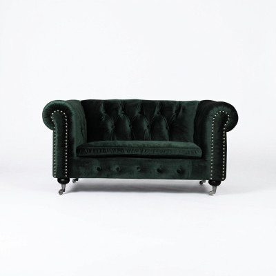 Chesterfield 2-zits klassieke luxe barok rococo bank textiel leren sofa nieuw