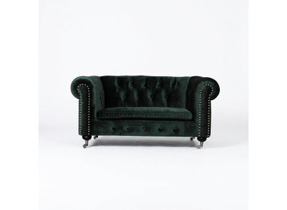 Chesterfield 2-zits klassieke luxe barok rococo bank textiel leren sofa nieuw