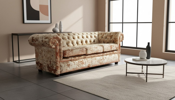 Ontwerper woonkamer bank - textiel fluweel stof bekleding - klassieke bank