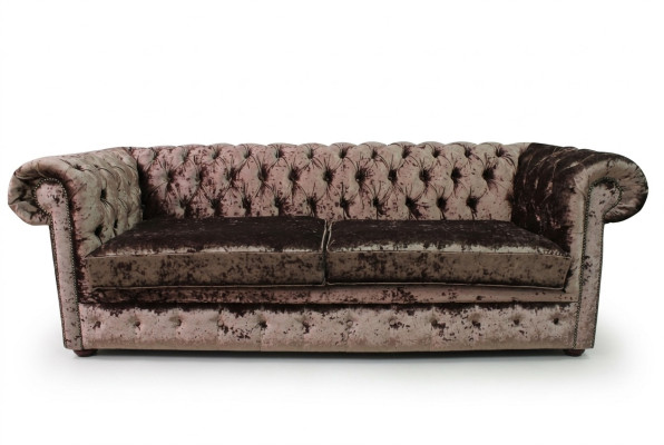 Chesterfield 5-zits klassieke luxe barok rococo bankstel stof leer