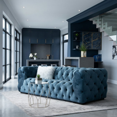 Chesterfield 3-zits Moderne Luxe Bank Designer Woonkamer Driezitter.