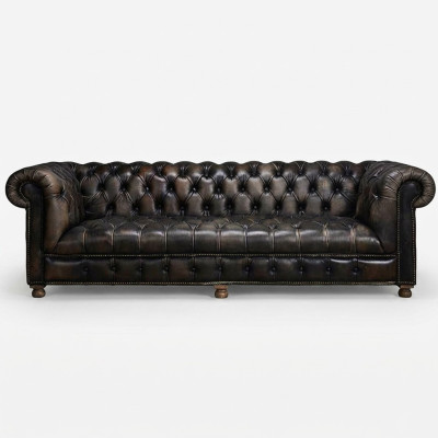Klassieke Chesterfield bank Zwart Engelse woonkamerbanken