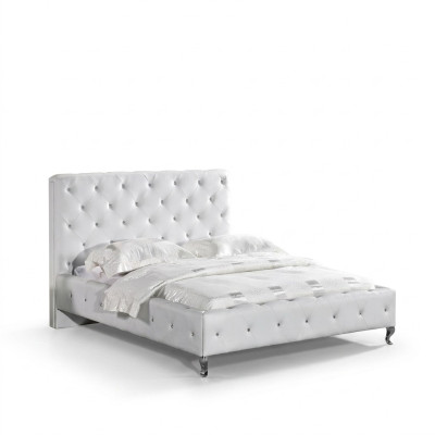 Chesterfield bed ontwerp slaapkamer Engelse bedden 140x200cm textiel bekleding