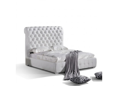 Klassieke slaapkamerbed 160x200 cm leer textiel Chesterfield hotelbedden.