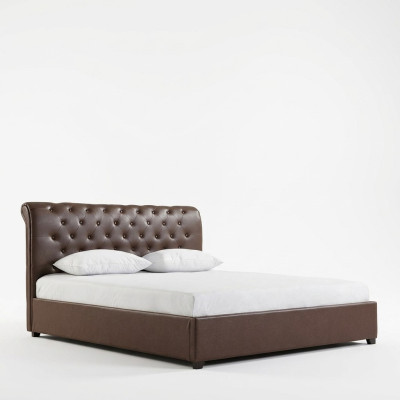 Moderne Bruine Chesterfield Tweepersoonsbed Designer Slaapkamerbed