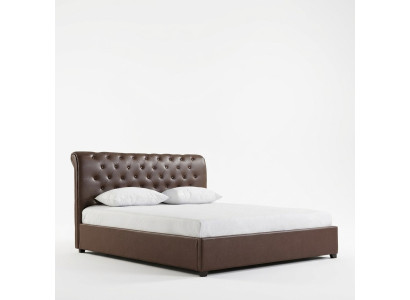 Moderne Bruine Chesterfield Tweepersoonsbed Designer Slaapkamerbed