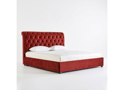 Koninklijk rood slaapkamer Chesterfield tweepersoons bed gestoffeerde bedden luxe ontwerp