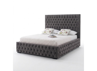 Grijze Chesterfield Tweepersoonsbed Hotel en Slaapkamer Bedden
