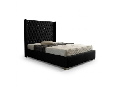 Zwarte Chesterfield Designer Bed Slaapkamer Textiel Lederen Bedden