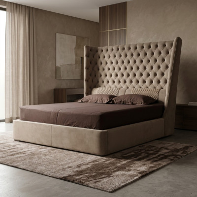 Engels Groot Chesterfield Tweepersoonsbed Designer Hotel Fluweelmeubels