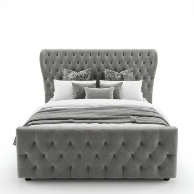 Chesterfield Designer Bed Slaapkamer Textiel Lederen Bekleding 140/160/180/200 cm