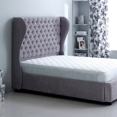Chesterfield designer bed slaapkamer textiel leer gestoffeerd 140/160/180/200cm