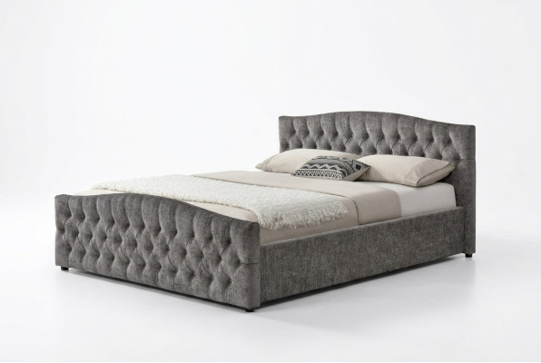 Chesterfield bed ontwerp slaapkamer Engelse bedden 180x200 textiel bekleding