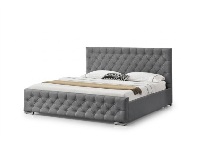 Chesterfield bed design slaapkamer Engelse bedden 200x200cm textiel bekleding
