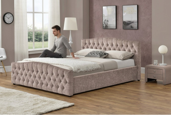 Gevoerd designer bed textiel lederen gestoffeerde bedden 180x200cm slaapkamer