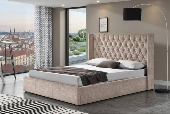 Chesterfieldbed ontwerp slaapkamer Engelse bedden 180x200cm textiel