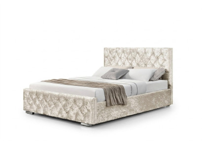 Wit textiel Chesterfield bed slaapkamer tweepersoonsbedden Modern bed