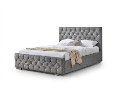 Chesterfield bed ontwerp slaapkamer Engelse bedden 160x200cm textiel bekleding
