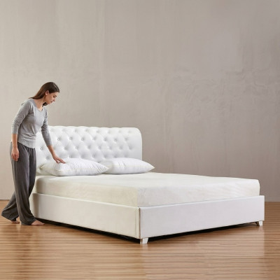 Chesterfield Designer Bed Slaapkamer Kunstleder Bekleding 140/160/180/200 cm