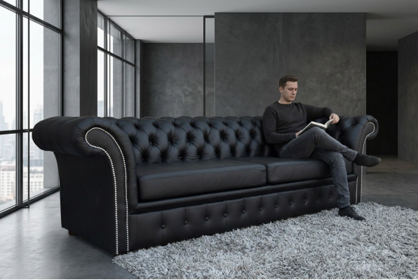 Elegante Chesterfield bank Designer bankstel bekleding set decor banken