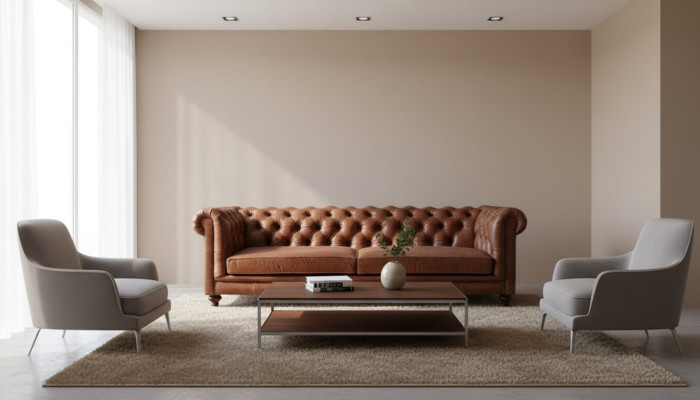 Chesterfield bank bank bekleding stof leer banken bekleding set 3 zits