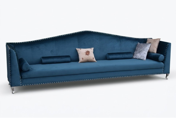 Sofa Bank Bekleding Stof Leder Bank Blauwe Set 5-zits
