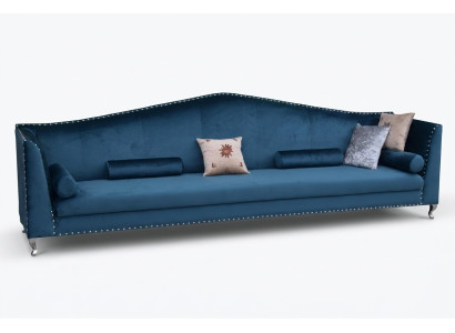 Sofa Bank Bekleding Stof Leder Bank Blauwe Set 5-zits