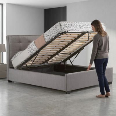 Ontwerper Chesterfield Taupes Luxe Tweepersoonsbed Gestoffeerd Frame