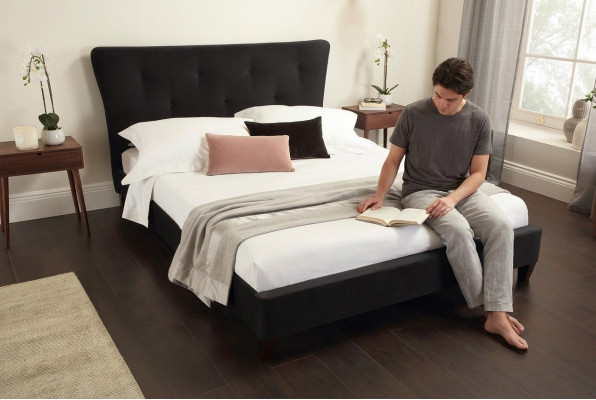 Chesterfield Hotel Dubbel Lederen Bed Slaapkamer Gestoffeerd Luxe Bedden 140x200cm