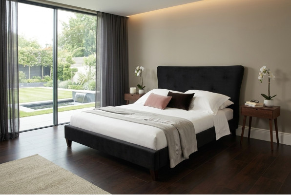 Chesterfield Hotel Dubbel Lederen Bed Slaapkamer Gestoffeerd Luxe Bedden 140x200cm