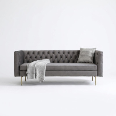 Bank Luxe Textiel Chesterfield Bank Bankstellen Bekleding 3-zits Italiaans meubilair