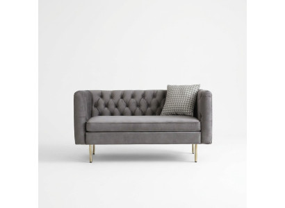 Engelse stijl meubels Chesterfield tweezitsbank roze turkoois geel blauw sofa