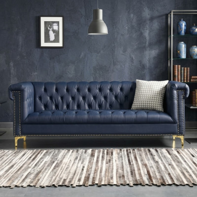 Chesterfield Leder Bekleding Design Bank Luxe Bank Klassieke Bank 3-Zits Nieuw