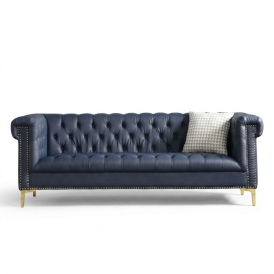 Chesterfield Leder Bekleding Design Bank Luxe Bank Klassieke Bank 3-Zits Nieuw