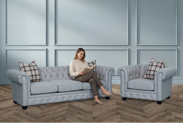 Chesterfield bankstel bank bank bekleding 3+1 zits bank leer banken textiel nieuw  Chesterfield bankstel bank bank bekleding 3+1 zits bank leer banken textiel nieuw