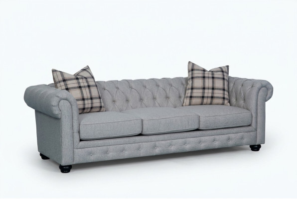 Chesterfield 3-zitsbank Stoffen Sofa Bankstel Bekleding Zitmeubel 3-zits Sofa Nieuw