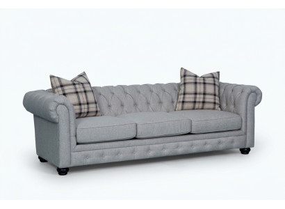 Chesterfield 3-zitsbank Stoffen Sofa Bankstel Bekleding Zitmeubel 3-zits Sofa Nieuw