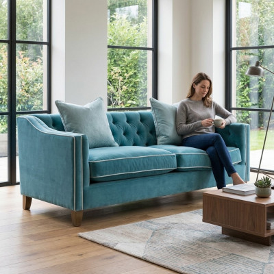 Chesterfield Bank 2-zits Gestoffeerde Designer Banken Sofa Tweezitsbank