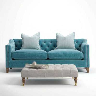 Chesterfield Bank 2-zits Gestoffeerde Designer Banken Sofa Tweezitsbank
