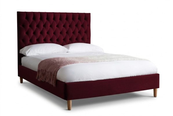 Rood Chesterfield bed gestoffeerd tweepersoonsbed bedden Groot XXL ontwerper luxe bed