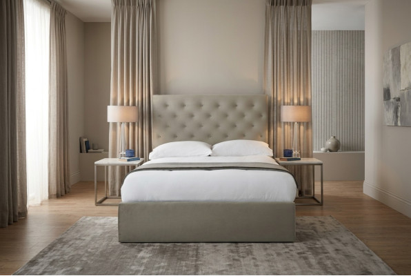 Bett Chesterfield gestoffeerd bed luxe tweepersoons slaapkamer designbed bedden nieuw