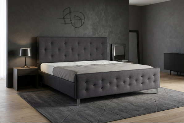 Chesterfield Bed Gestoffeerd Bed Tweepersoonsbedden Grote XXL Designer Luxe Bed Nieuw