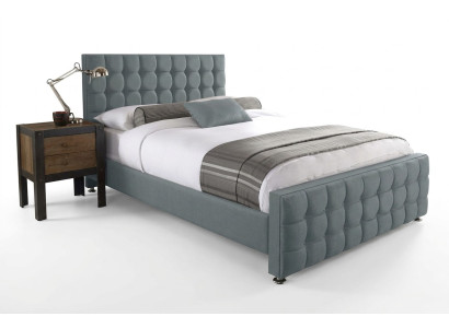 Chesterfield grijs tweepersoonsbed Designer Luxe Slaapkamer Bedden Elegant Uitgerust