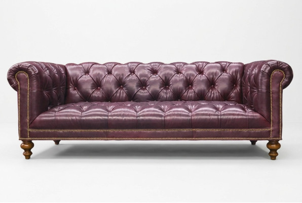 Bruine Chesterfield 3-zits bank Leren bank Bank Meubels