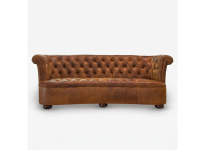 Chesterfield Leren Bekleding Design Bank Luxe Bank Klassieke Bank 3-Zits Nieuw